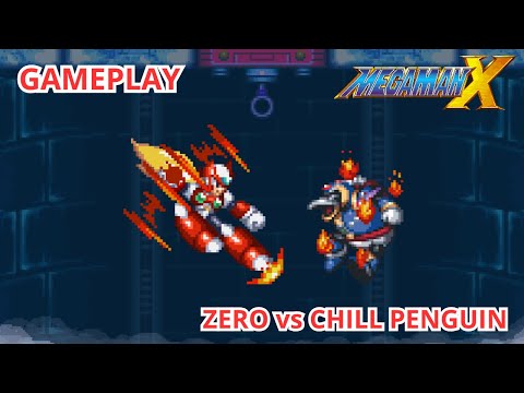 ZERO VS CHILL PENGUIN | MEGA MAN X PS1 STYLE GAMEPLAY | KENSU WILLIAM
