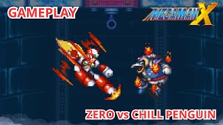 ZERO VS CHILL PENGUIN | MEGA MAN X PS1 STYLE GAMEPLAY | KENSU WILLIAM