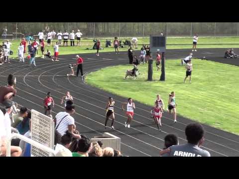 Girls 100m Prelim Heat 1