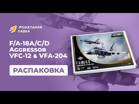 Распаковка сборной модели F/A-18A/C/D Aggressor VFC-12 & VFA-204 от производителя KINETIC.