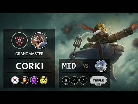Corki Mid vs Galio - KR Grandmaster Patch 10.2