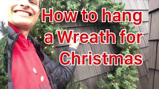 How to hang a lit wreath like a pro Christmas light installer