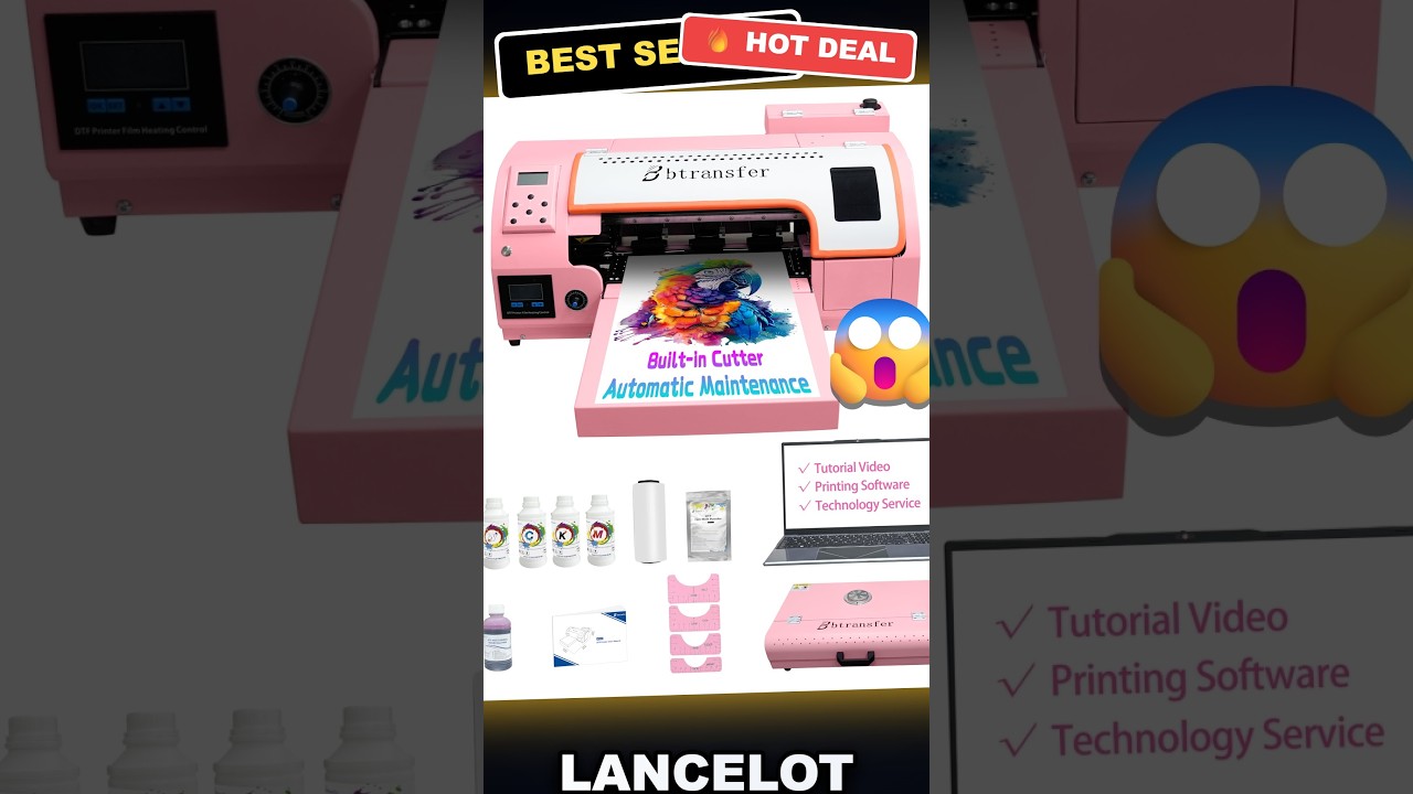Lancelot M1630 Pro DTF Printer Review: Clog-Free & Auto-Cut for Pro Heat Transfers review video