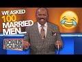 STEVE HARVEY Asks 'We Asked 100 Married Men' Funny Family Feud Answers!