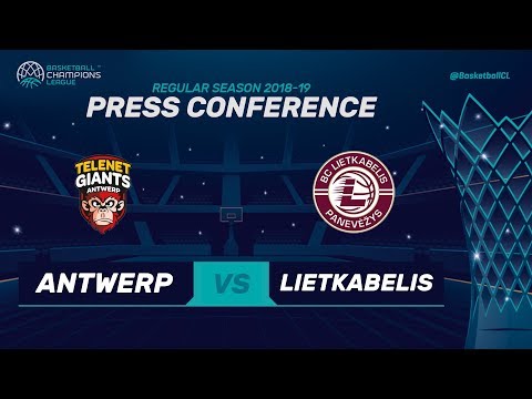 Telenet Giants Antwerp v Lietkabelis - Press Conference - Basketball Champions League