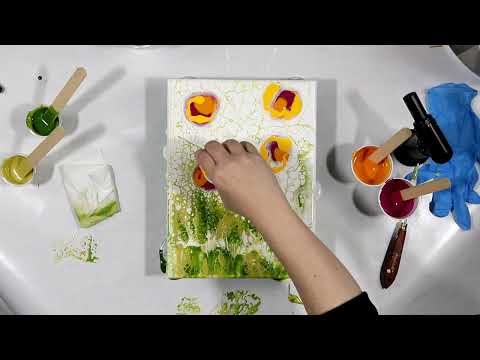 (895) Amazing *Swipe and Dip* Flower Acrylic Pour Technique, How to DIY Flower Art