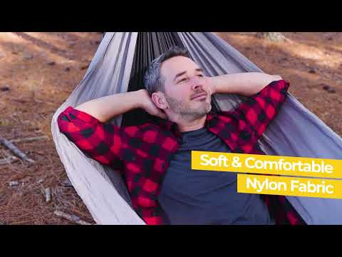 ELK Single Person Hammock with Tree Straps for Outdoor Camping Adventures