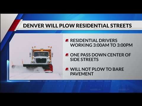 Denver will plow residential streets