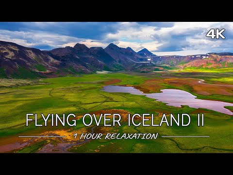 Flying over Iceland II: Aerial Nature Sceneries with Ambient Music (4K UHD Drone Film)