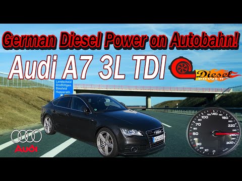 Audi A7 TDI Full Speed Run - German Diesel on the Autobahn!
