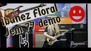 Video thumbnail for Ibanez Jem guitar 77 FP Floral  model  1989 demo by Guitar Safari