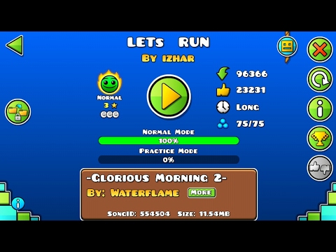 Geometry Dash: LETs RUN by IZHAR {All 3 coins}