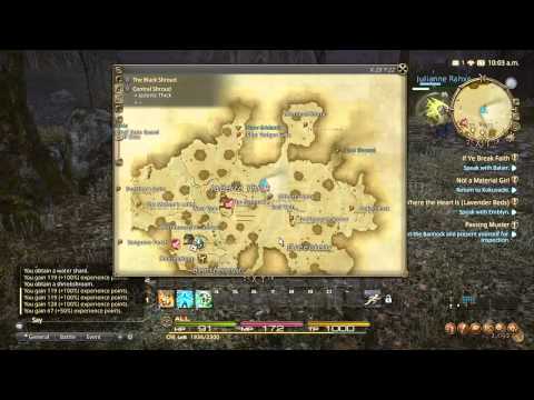 Let's Play FFXIV - 21 - lvl 6 - Hunting log fun and great level 5 Conjurer Quest