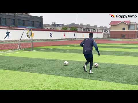Happyjump portable soccer Target Net helping young players improve shot accuracy。#football #sports