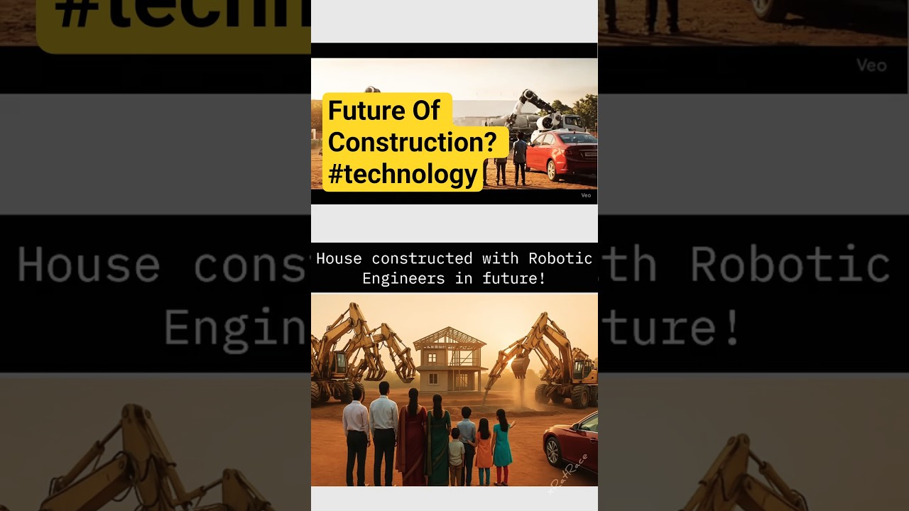Is THIS the future of construction? #technology #robot #veo3 #future #shorts #robotics #construction
