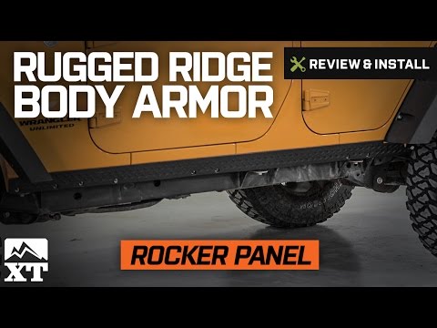 Jeep Wrangler Rugged Ridge Body Armor Rocker Side Panel Kit (2007-2017 JK 4 Door) Review & Install
