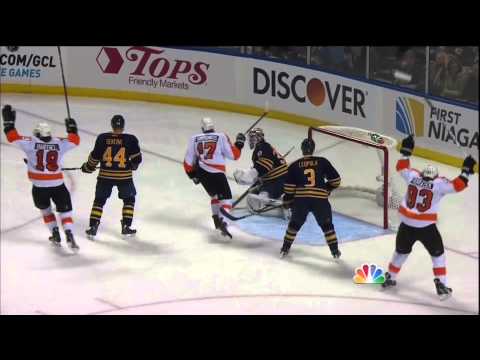 Claude Giroux goal 20 Jan 2013 Philadelpia Flyers vs Buffalo Sabres. NHL Hockey