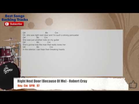 🥁 Right Next Door (Because Of Me) - Robert Cray Drums Backing Track with chords and lyrics
