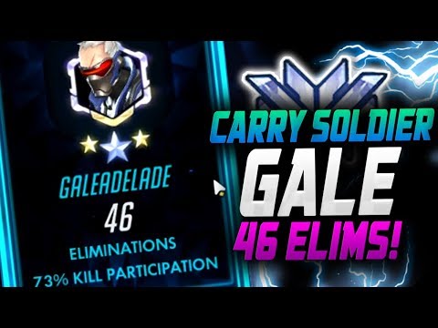 Unstoppable Carry Soldier 76 - Gale! 46 ELIMS! [ OVERWATCH SEASON 17 TOP 500 ]