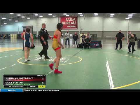 High School Girls 112-117 Julianna Burkett-Erice Ranger Wrestling Club Vs Grace Bolstad Powhatan Y