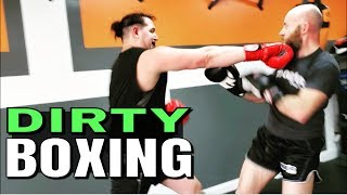 Head Bounced Off the Wall in Sparring | Clinch and Wrist Control Details for Dirty Boxing
