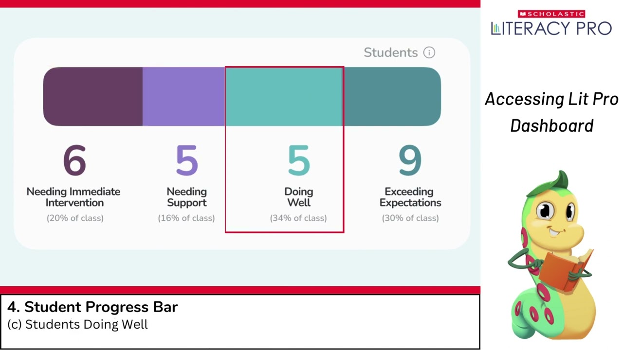  The Literacy Pro dashboard