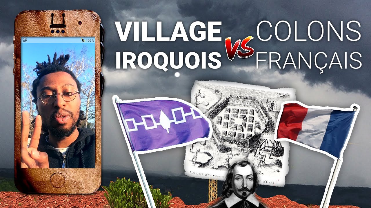 L'attaque d'un village Iroquois par Samuel de Champlain - Histoire coloniale