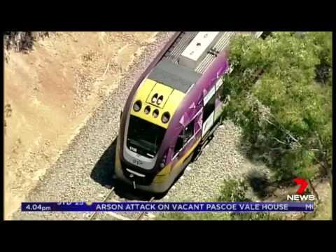 Near miss for trail bike rider on V/Line network [7News Afternoon •  Feb 15 2017]