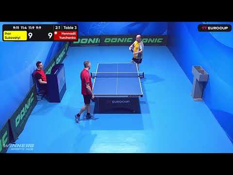 11:35 Ihor Sukovatyi 3-1 Hennadii Yurchenko 22.04.2023 TT Euro.Cup Ukraine Master. Table 3