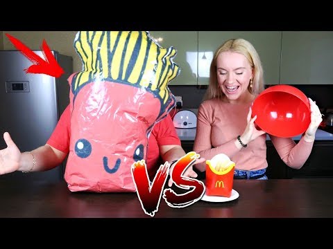 ОБЫЧНАЯ ЕДА против СКВИШИ ЧЕЛЛЕНДЖ / SQUISHY FOOD vs REAL FOOD CHALLENGE