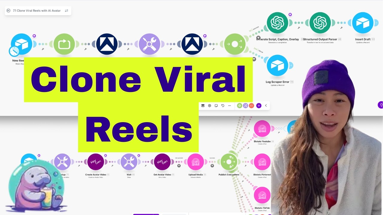 Clone viral instagram Reels with AI (free Make template)