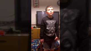 Brother trying to sing little sister has other idea's