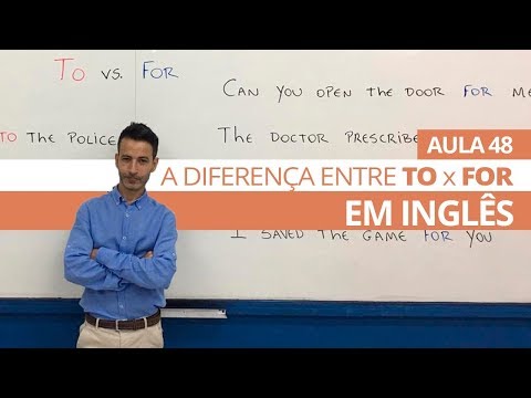 THE DIFFERENCE BETWEEN TO X FOR IN ENGLISH - CLASS 48 FOR BEGINNERS - PROFESSOR KENNY