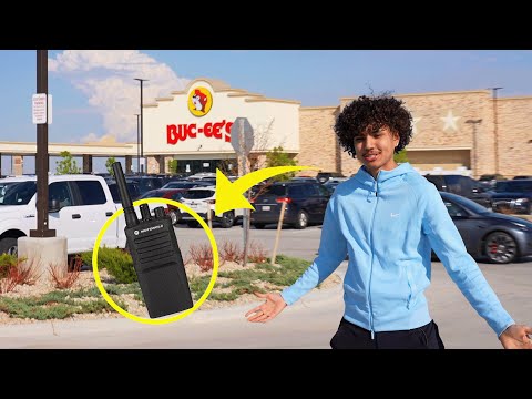 Walkie Talkie Prank At The World's Biggest Gas Station!
