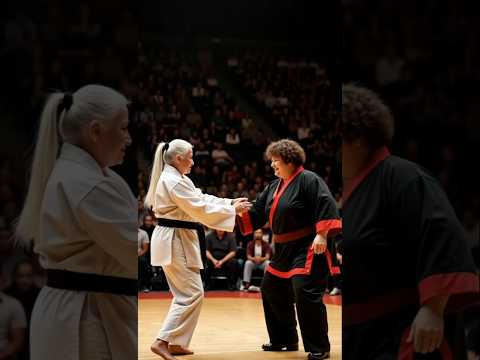 Clash of Two Worlds: The Fierce Elder vs The Towering Titan!#shortsviral #kungfu #fighthing