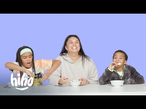 Siblings Try their Mom's Favorite Childhood Snack | Kids Try | HiHo Kids