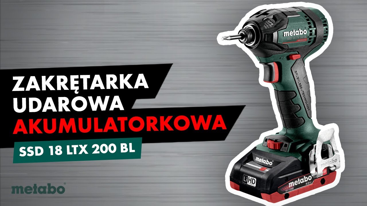 Metabo Akumulatorowy Zakrętak Udarowy SSD 18 LTX 200 BL
