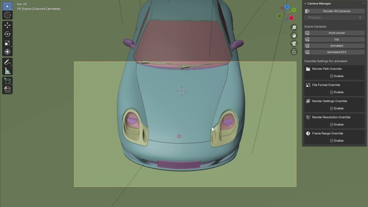 Camera Render Settings  : Blender Addon Tutorial