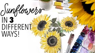 Try These Different Methods To Paint Sunflowers!