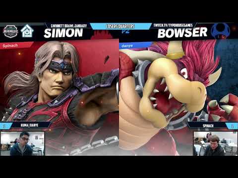 Smash Ultimate Tournament 1/12/19 - Spinach(Simon) Vs Kuma| Danye(Bowser). - L. Quarters
