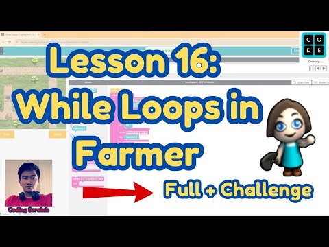 Code.org Lesson :16 While Loops in Farmer | Express Course 2024 | Code.org Answer