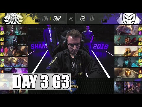 SuperMassive vs G2 eSports | Day 3 Mid Season Invitational 2016 | SUP vs G2 MSI 1080p