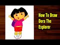 How To Draw Dora The Explorer Easy Drawing Step By Step Dora Drawing