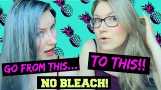 HOW TO REMOVE toner/ blue & gray from your hair | NO BLEACH OR DYE! |