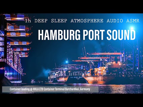 🇩🇪 Port Hamburg CTB Container Ship Sound Hafen Waltershof Eurogate Elbe Relaxing deep sleep ASMR
