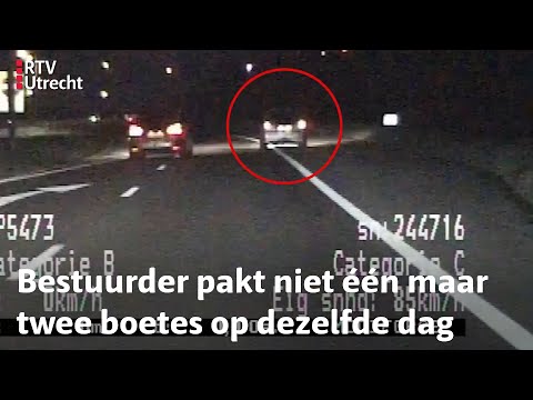 Verkeerspolitie: 'Hij wil 'm inhalen via de vluchtstrook denk ik' | RTV Utrecht