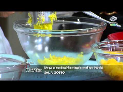 Nhoque de mandioquinha recheado com Shitake- Parte 01-08-06-13