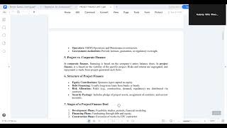 UNIT 1 PROJECT FINANCE