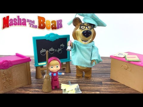 GESCHICHTE MIT SCHÜLERIN MASCHA UND HERR LEHRER BÄR - ENGINEERING VEHICLE CHENHE LKW SPIELZEUG