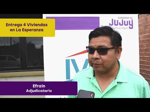 Efrain - Adjudicatario: entrega 4 viviendas a ex trabajadores del Ingenio La Esperanza